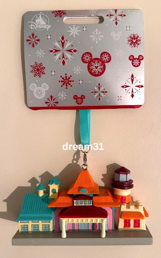 NWT Disney Parks Caribbean Beach Resort Mickey & Minnie Mouse Christmas Ornament