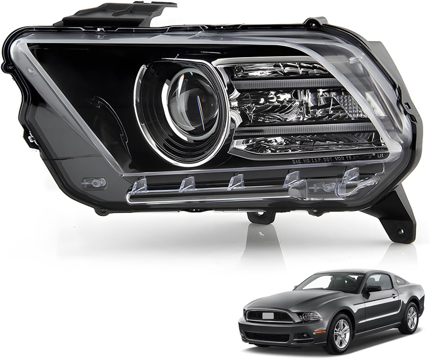 2013-2014 Mustang Driver Side HID Xenon Headlight–Compatible Replacement