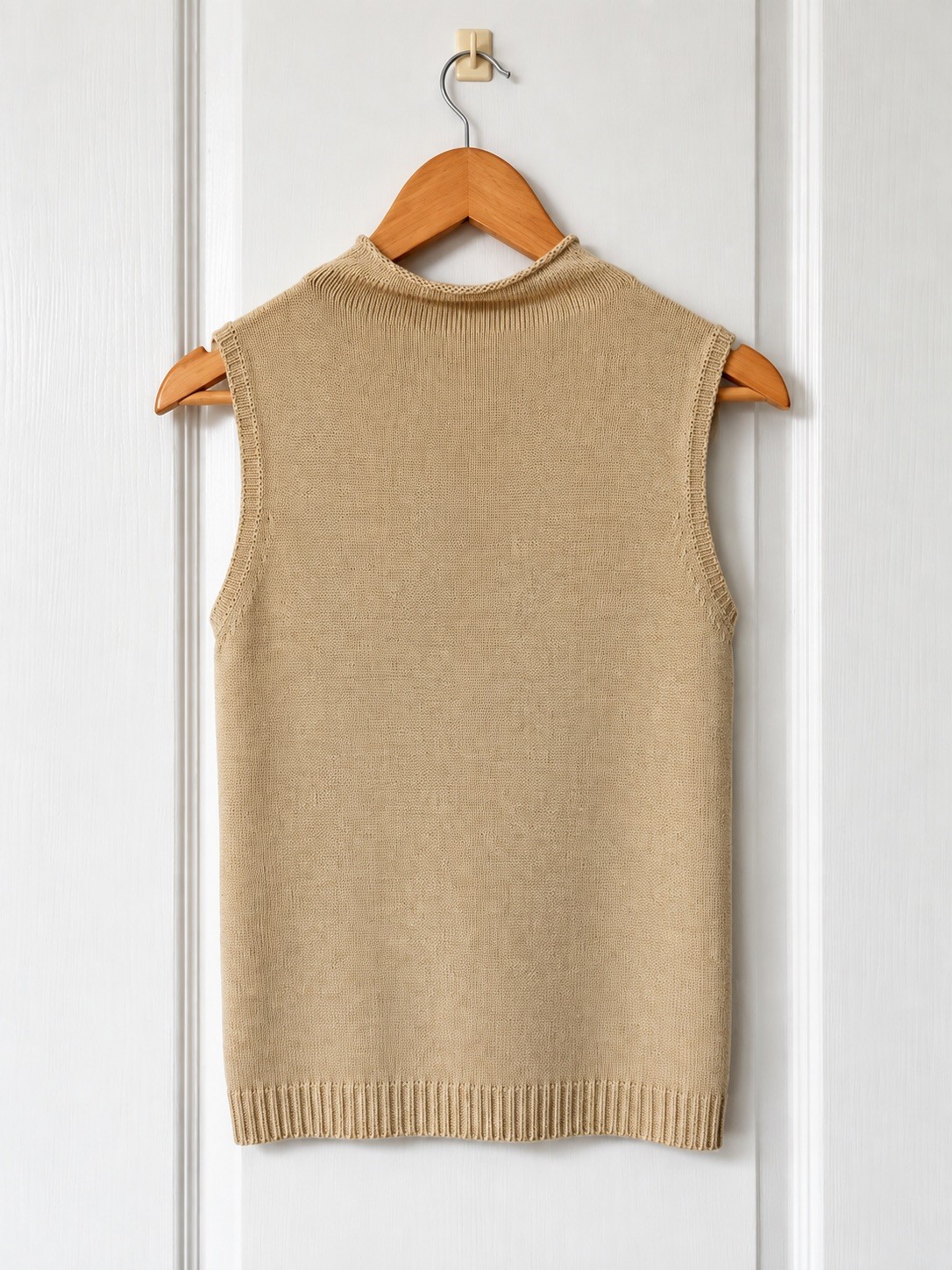 Vintage St Michael Marks & Spencer Sleeveless Knit Top Antique Gold UK 14 US 10