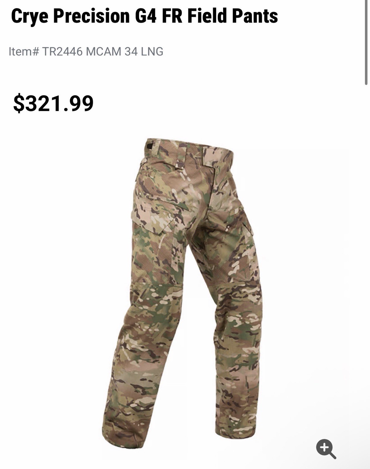 Crye Precision G4 Combat Top and Bottoms Large Regular Multicam Crye Precision G4 Combat Top and Bottoms Large Regular Multicam