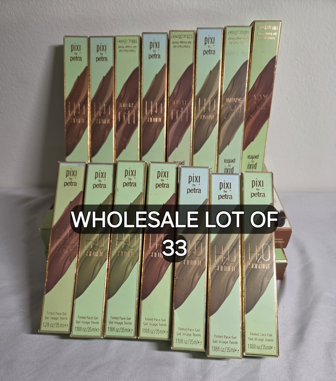 Lot Of 33 Pixi By Petra H2O SkinTint Gel No. 6 Espresso Lot Of 33 Pixi By Petra H2O SkinTint Gel No. 6 Espresso