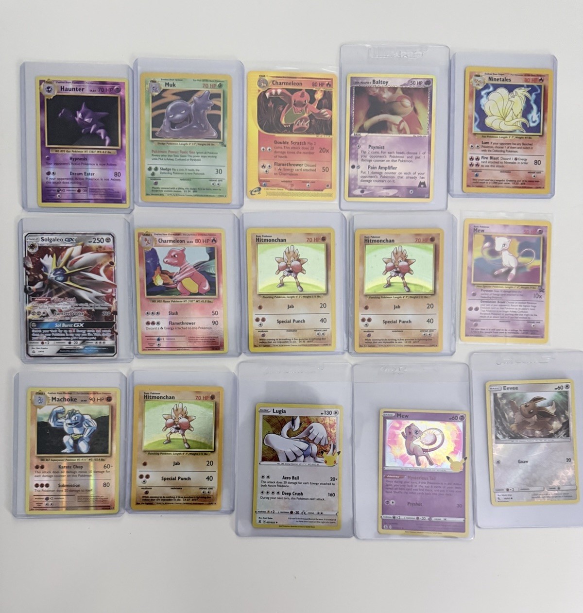 Pokémon Card Lot Vintage/modern Mew, Ninetales, Charmeleon, Hitmonchan + GX Pokémon Card Lot Vintage/modern Mew, Ninetales, Charmeleon, Hitmonchan + GX