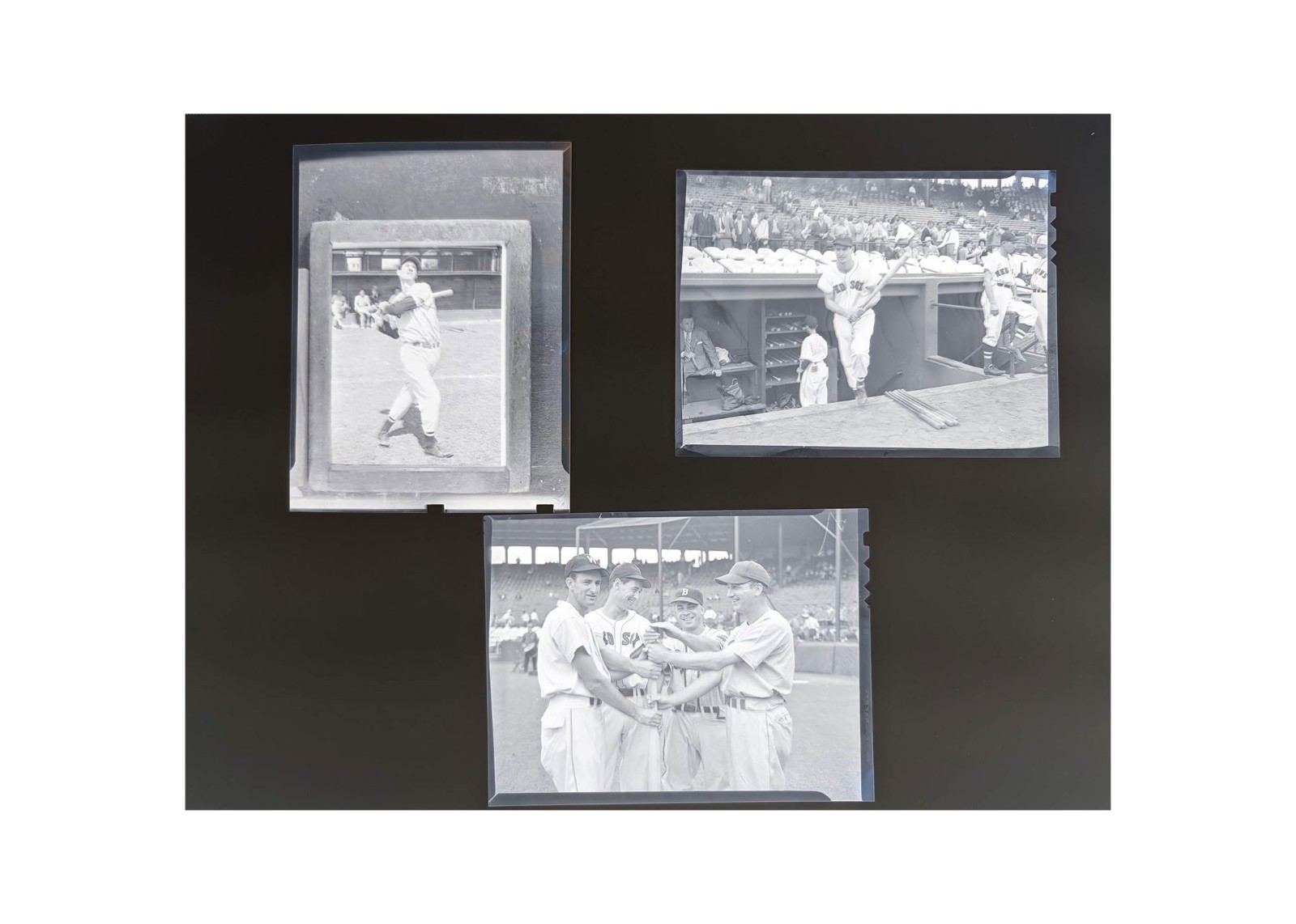 Orig 1946 Ted Williams Stan Musial All-Star Game Film Negatives (3) Fenway