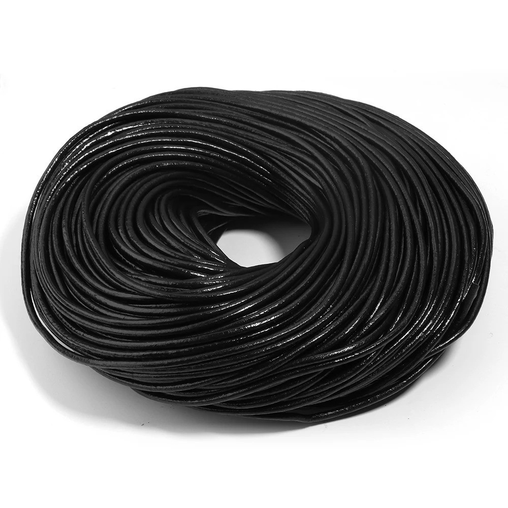 Round Genuine Leather Cord for DIY Jewelry Necklace / Bracelet Making String