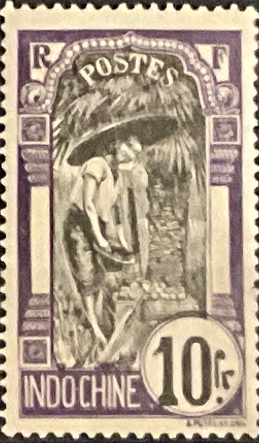 [OOS] French Indochina #YT58 MNG 1907 Natives Tonkin Palms [58]