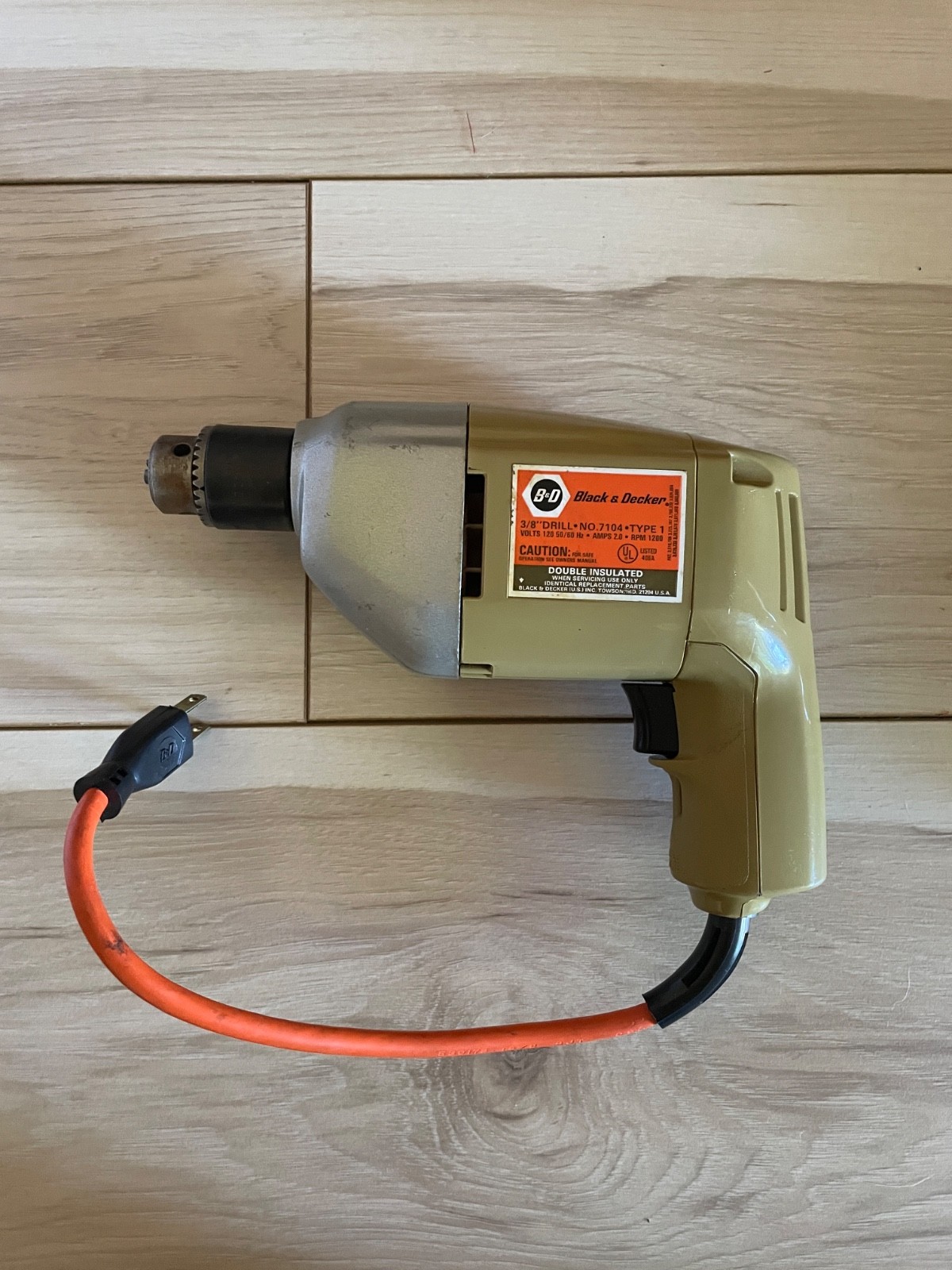 Vintage Chartreuse Black & Decker Drill