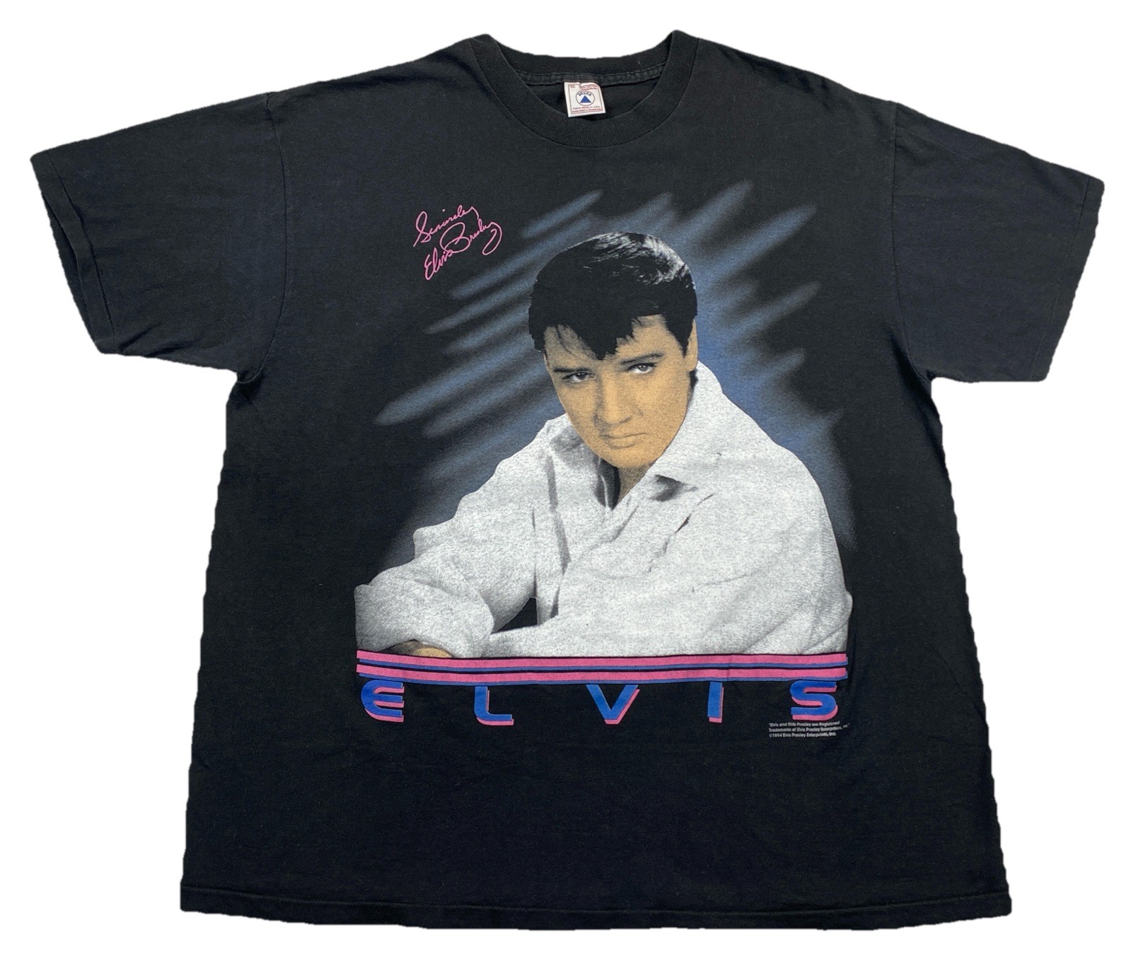 Vintage Sincerely Elvis Presley T-Shirt Black 1994 USA Size XL Vintage Sincerely Elvis Presley T-Shirt Black 1994 USA Size XL