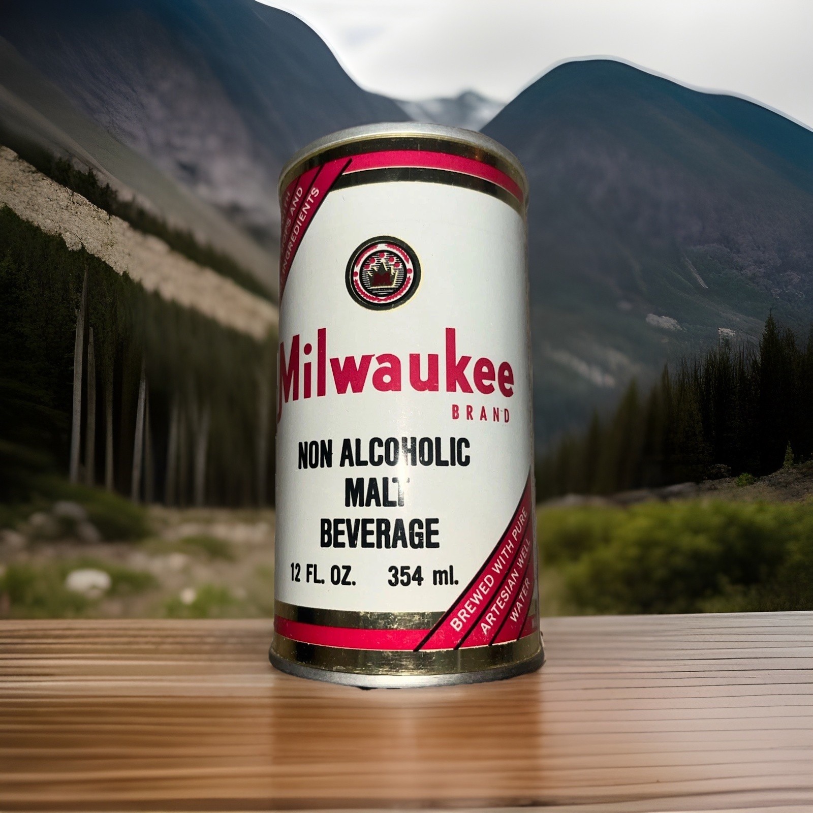 MINTY Vintage Milwaukee Non-Alcoholic Malt Beverage Beer Can Air Filled Sealed MINTY Vintage Milwaukee Non-Alcoholic Malt Beverage Beer Can Air Filled Sealed