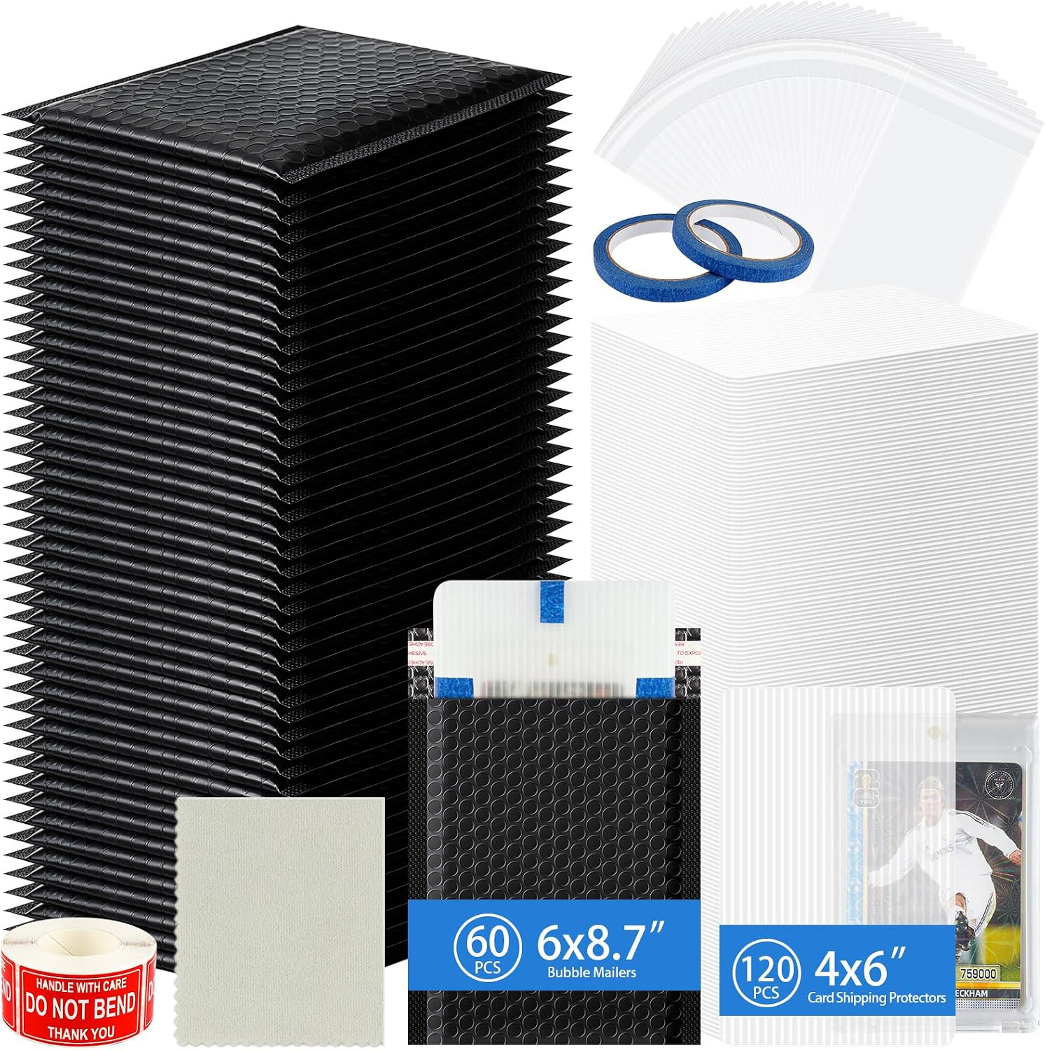Trading Card Shipping Supplies, 60 Bubble Mailers, 4X6 Card Protector Trading Card Shipping Supplies, 60 Bubble Mailers, 4X6 Card Protector