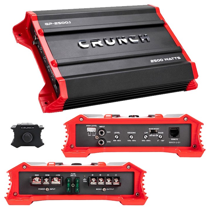 Crunch GP2500.1 1x1250@4ohms,1x2500@2ohms,