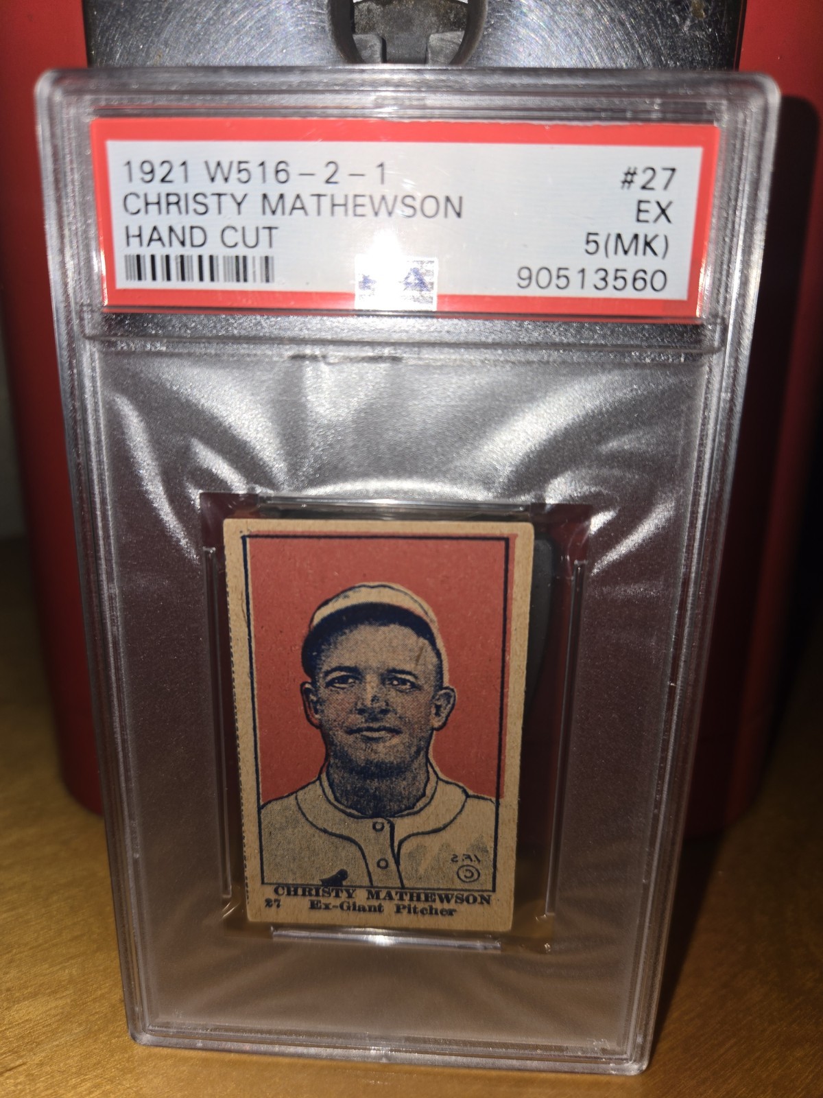 CHRISTY MATHEWSON 1921 W516 -2-1 Baseball Strip Card-New York Giants- PSA 5