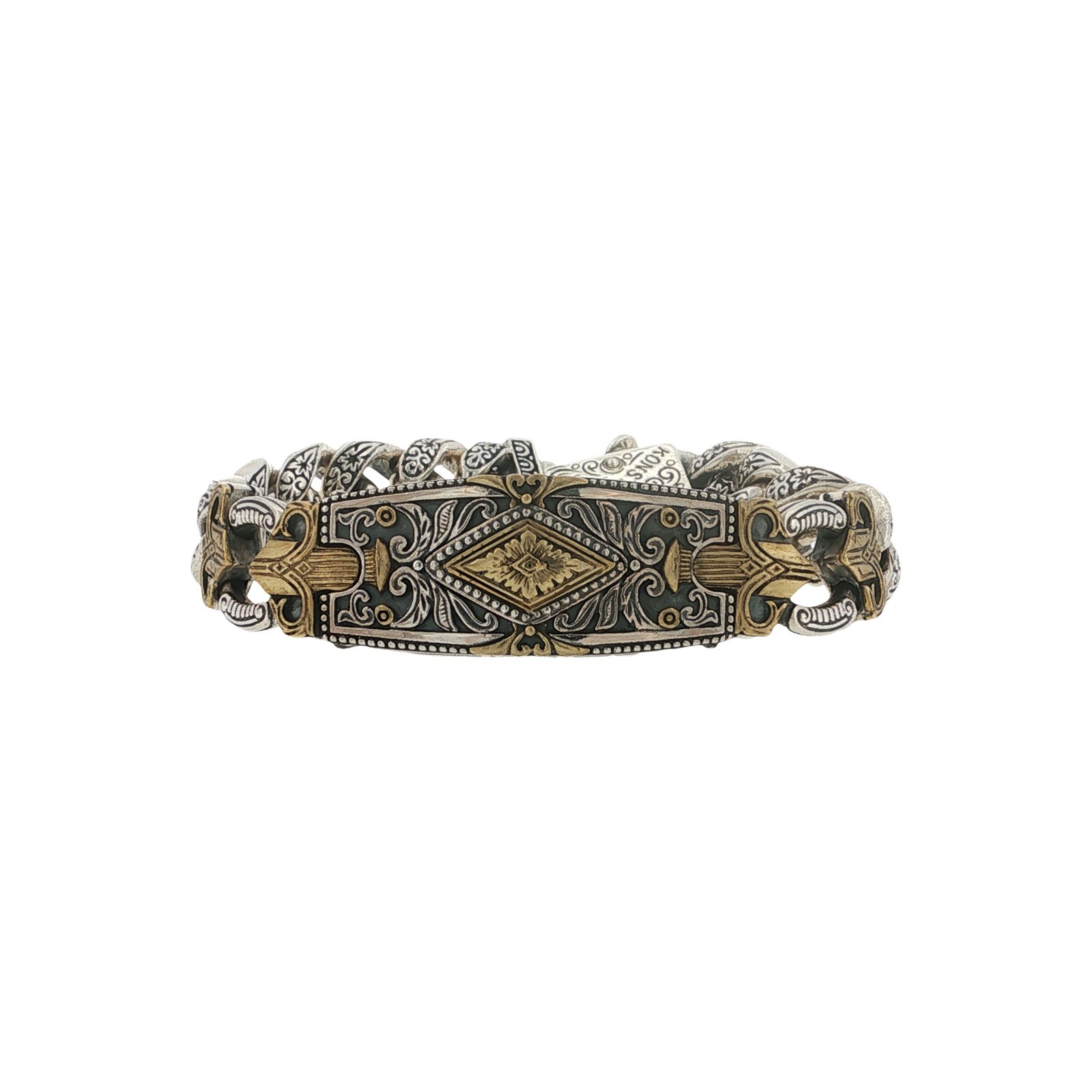 Konstantino 925 Sterling Silver & Bronze Myrmidones Bracelet Size 7.5\