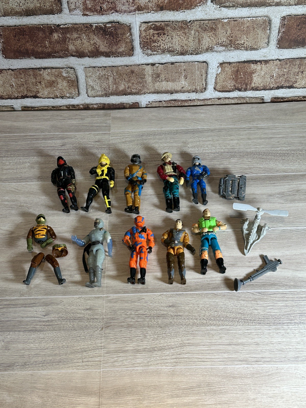 Vintage 1980’s 1990’s GI-Joe , Remco, Lenard Action Figures Lot Of 9 