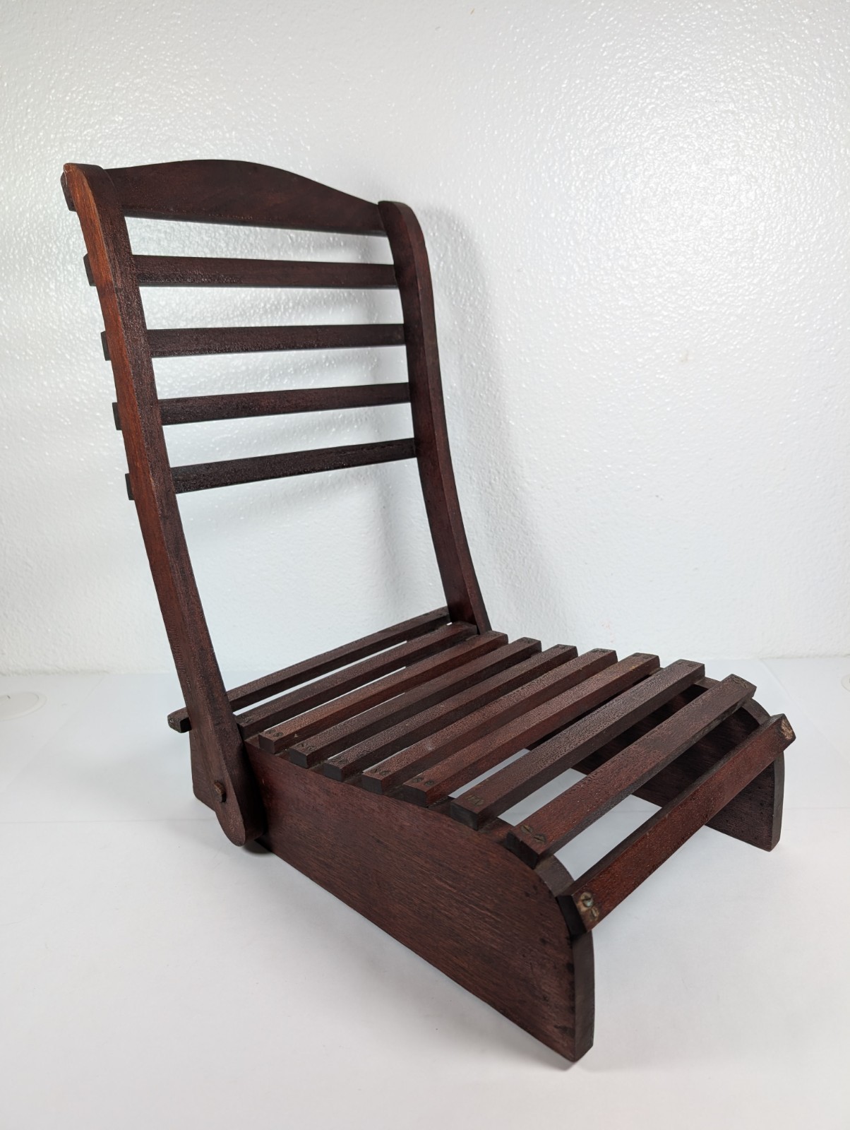 Antique Kennebec Boat & Canoe Co Folding Wood Seat Chair Maine RARE EXCEPTIONAL Antique Kennebec Boat & Canoe Co Folding Wood Seat Chair Maine RARE EXCEPTIONAL
