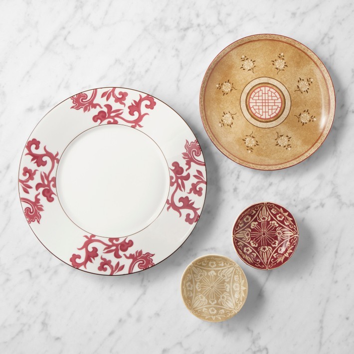 Lotus Bloom 12-Piece Dinnerware Set-williamssonoma|35363