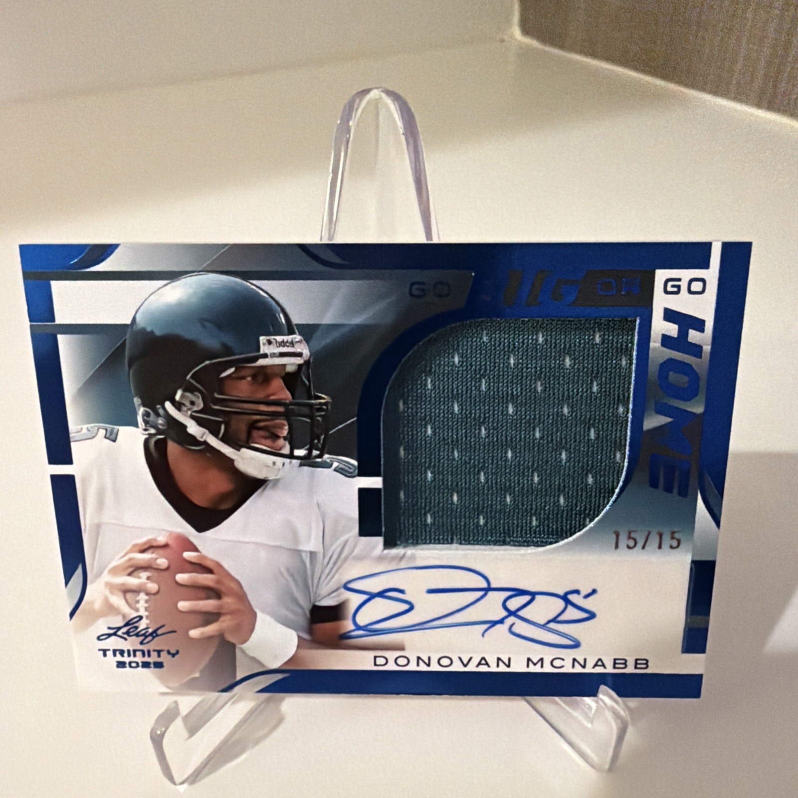 2025 Leaf Trinity Go Big Or Go Home Donovan McNabb /15 Autograph Patch Eagles