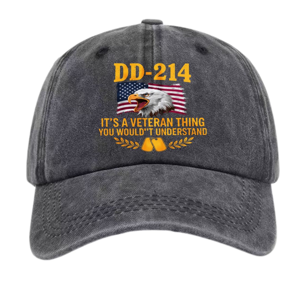 DD-214 It\'s A Veteran Thing Dad Hat-Unisex Military Veteran Cap (Multi-Color)