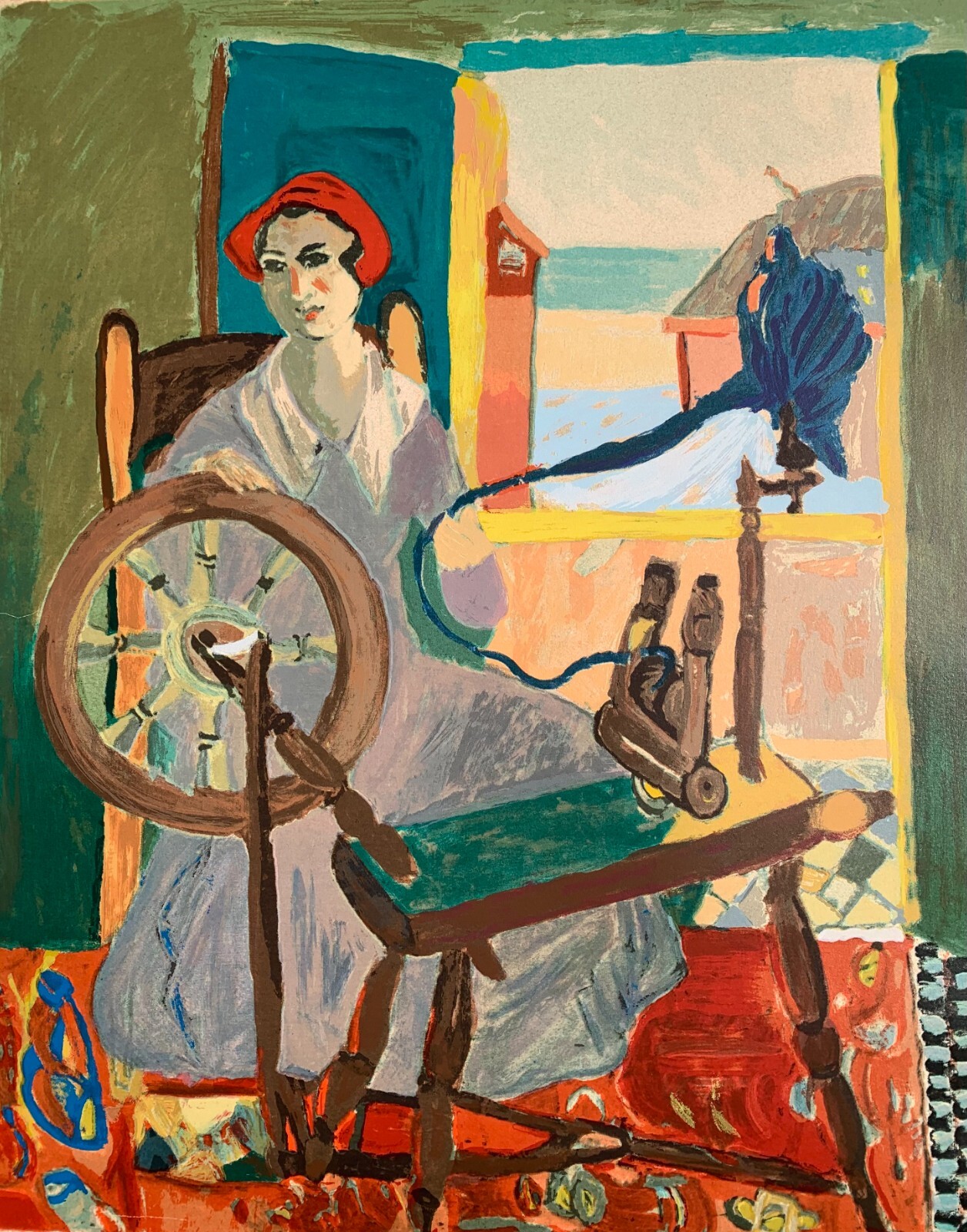 Mid 20th Century Beautiful Post-Impressionism Color Signed Lithograph