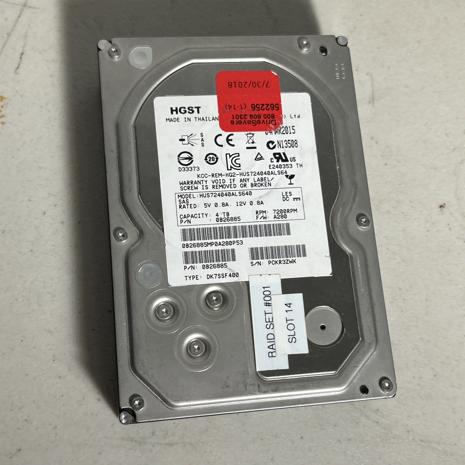 HGST 4TB SAS Hard Drive 3.5