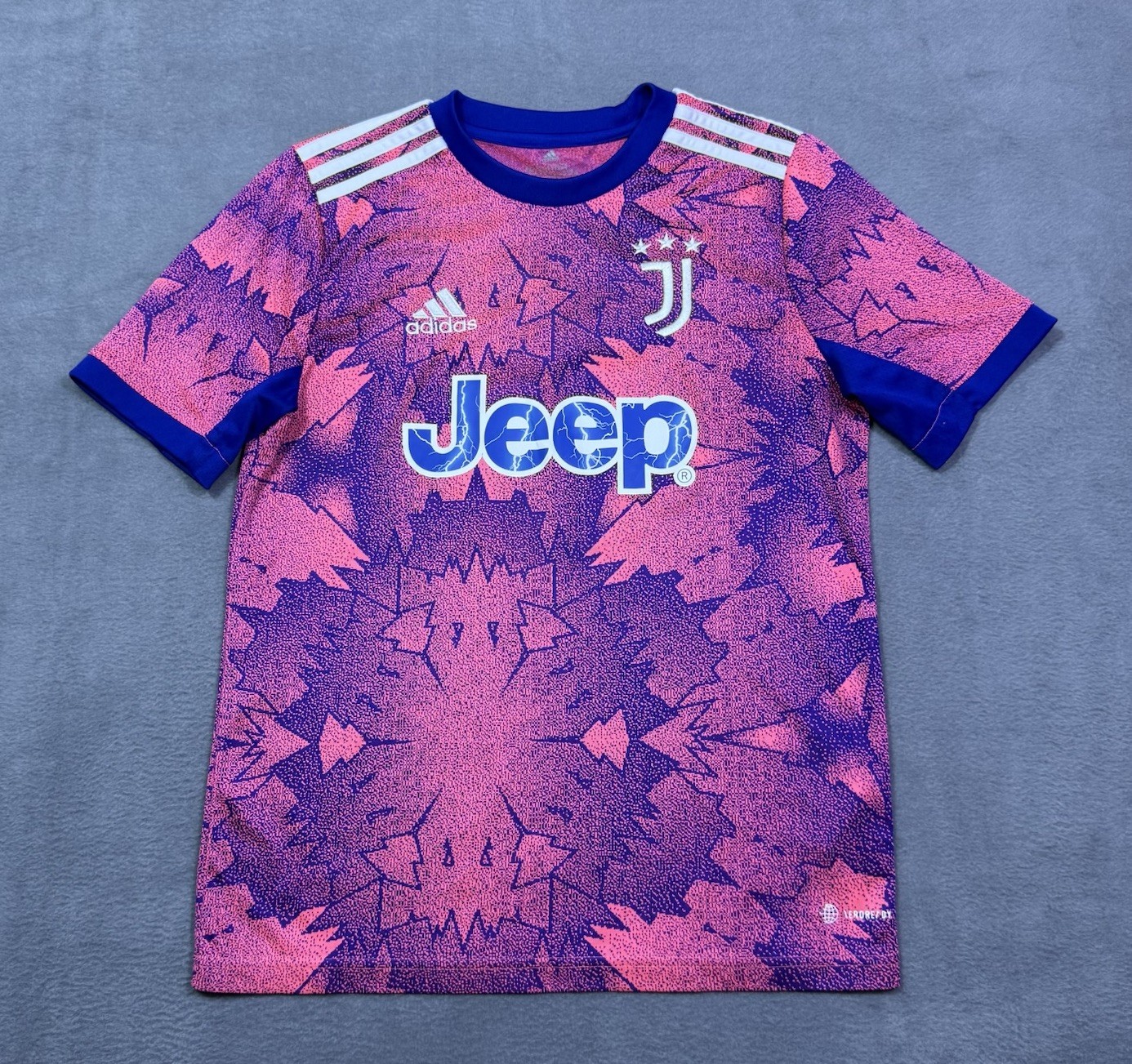 Adidas Juventus FC Soccer Jesey Youth L 14-16 Jeep Pink Purple #12 Aeroready