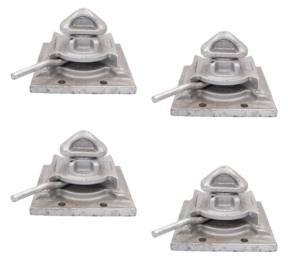 (4 Pack) Sea Rail Bolt-On Dovetail Shipping Container Twist-Lock