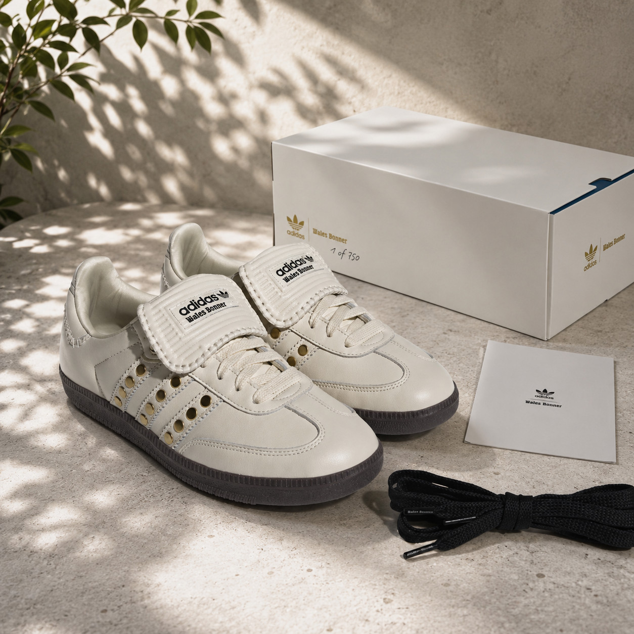 WOMEN\'S Wales Bonner × Samba Studded Cream White IG4304 Size US 5-9