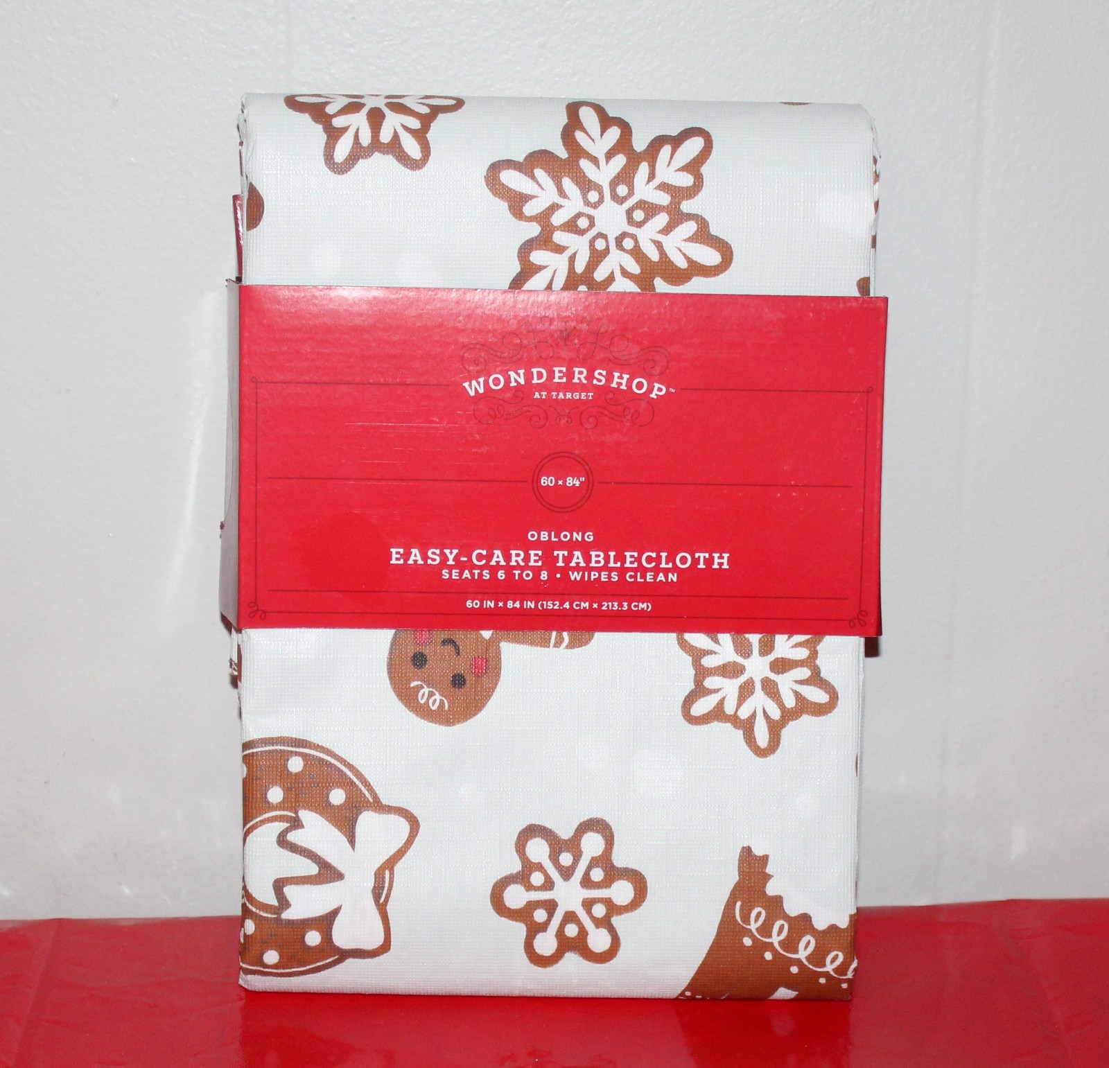 NEW Wondershop Easy Care Oblong Tablecloth Wipe Clean 60\