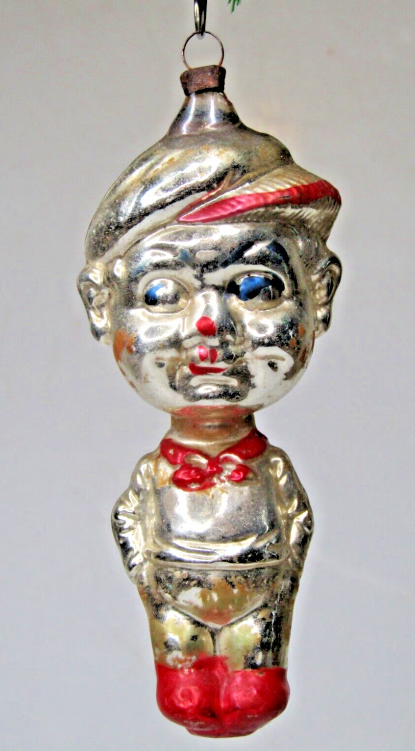 Antique Vintage Blown Glass Smitty Boy Figurine Christmas Ornament Germany