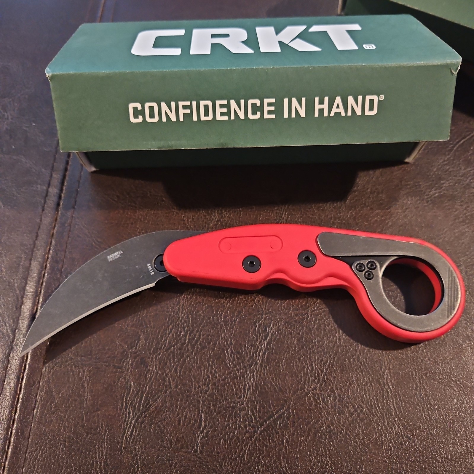 CRKT Provoke - Red, Folding Knife, Plain Edge,  2.47\