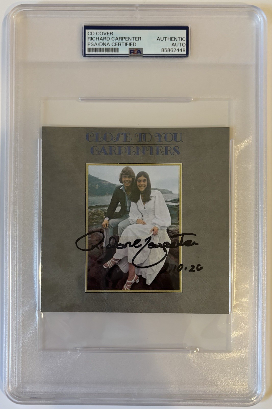 Richard Carpenter Signed The Carpenters Close To You CD Booklet Auto PSA ENCAP