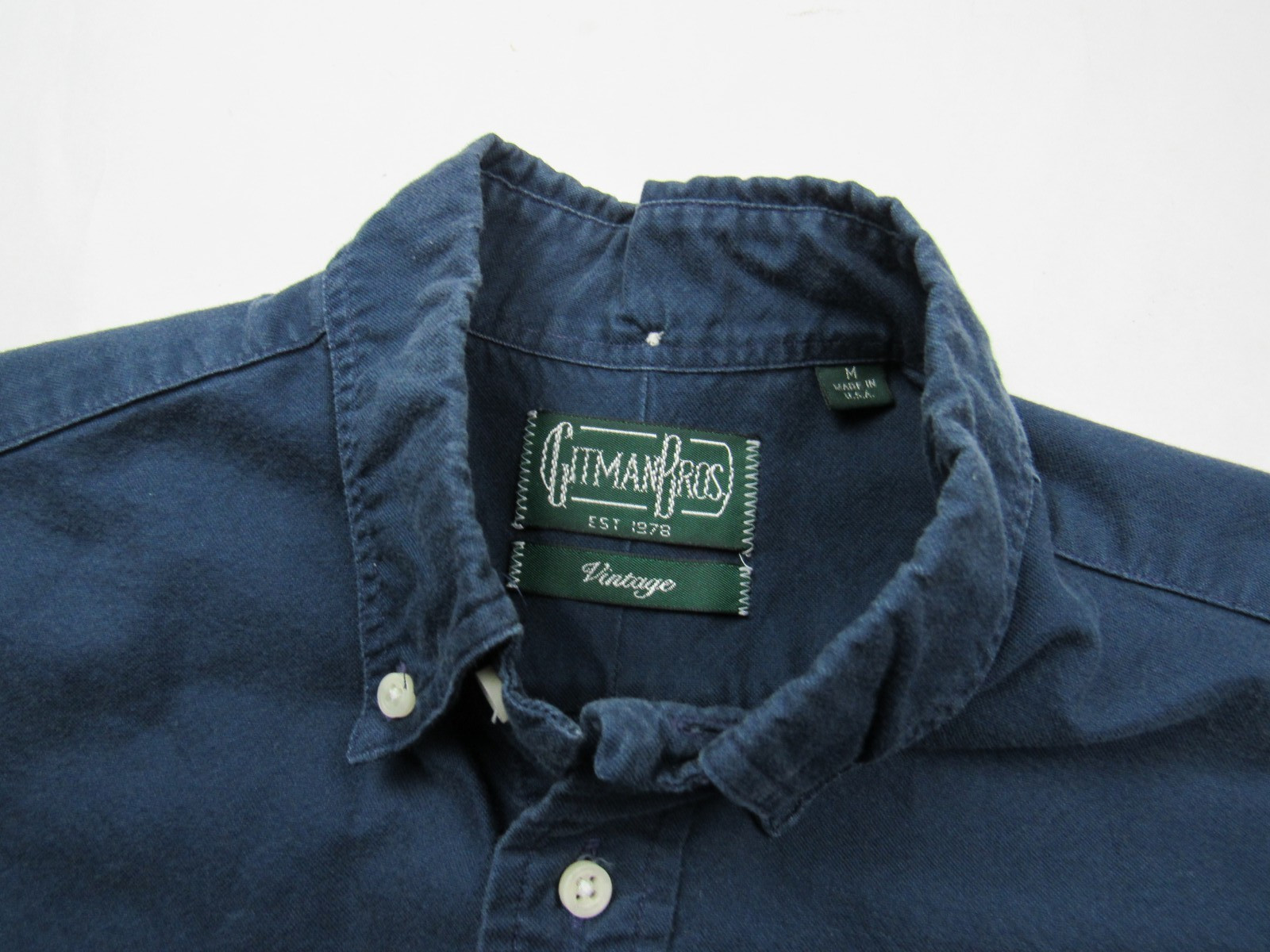 Gitman Brothers Vintage Shirt Mens Medium Navy Blue Oxford OCBD Made in USA Gitman Brothers Vintage Shirt Mens Medium Navy Blue Oxford OCBD Made in USA