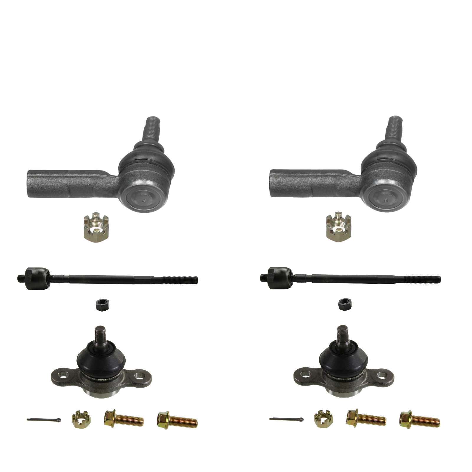 Kit Front 2 Inner & 2 Outer Tie Rod Ends 2 Lower Ball Joints Toyota Mr2 85-95 Kit Front 2 Inner & 2 Outer Tie Rod Ends 2 Lower Ball Joints Toyota Mr2 85-95
