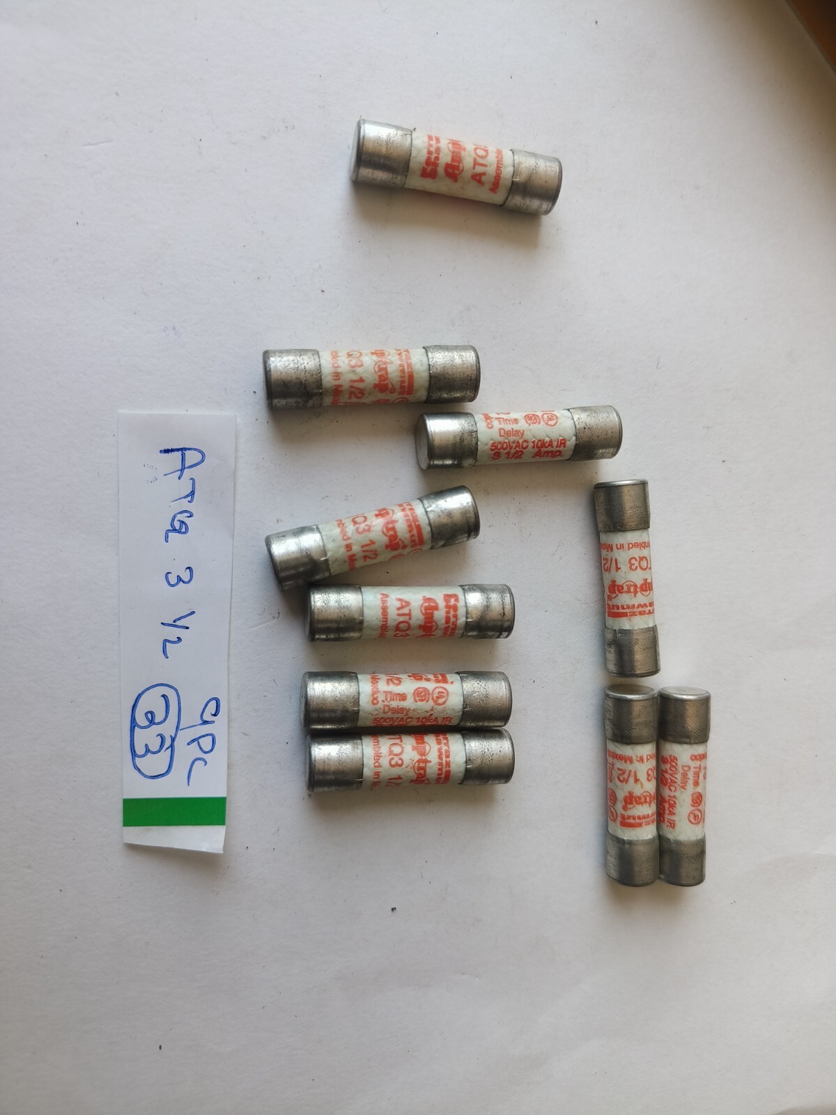 Frerraz Sawmut Fuses ATQ 3 1/2 Midget Time-Delay (lot of 9 pc free fast shipping Frerraz Sawmut Fuses ATQ 3 1/2 Midget Time-Delay (lot of 9 pc free fast shipping