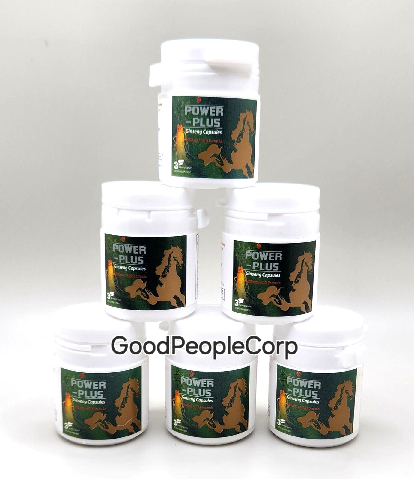 POWER-PLUS GINSENG capsules Supplement (pack of 6 bottles) Testosterone Booster