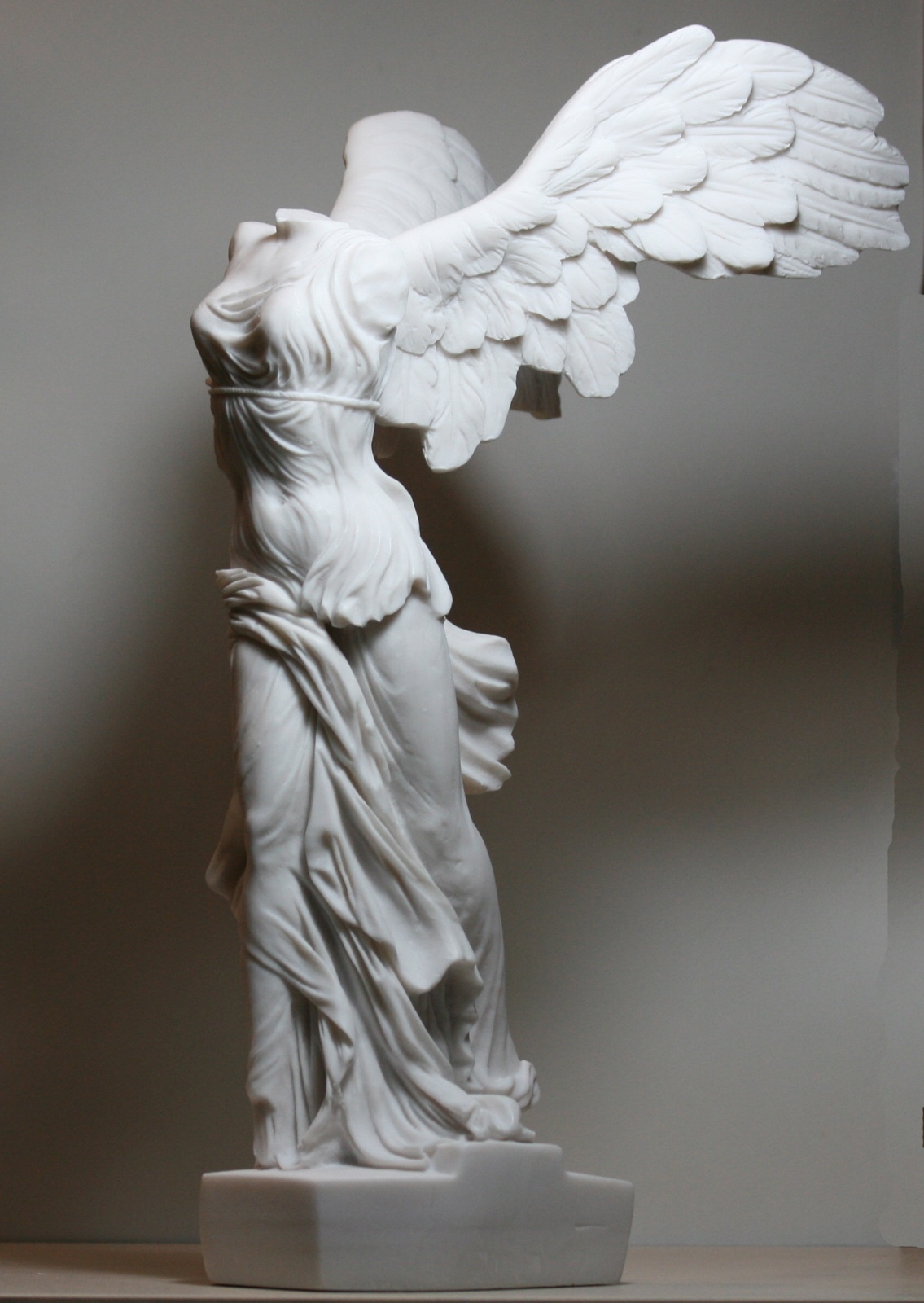 Winged Nike Victory of Samothrace Cast Marble Greek Statue Sculpture 14.17in