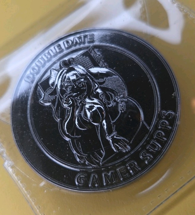 GamerSupps Waifu Cups x Shylily Double Date Metal Collectible Coin RARE OOP
