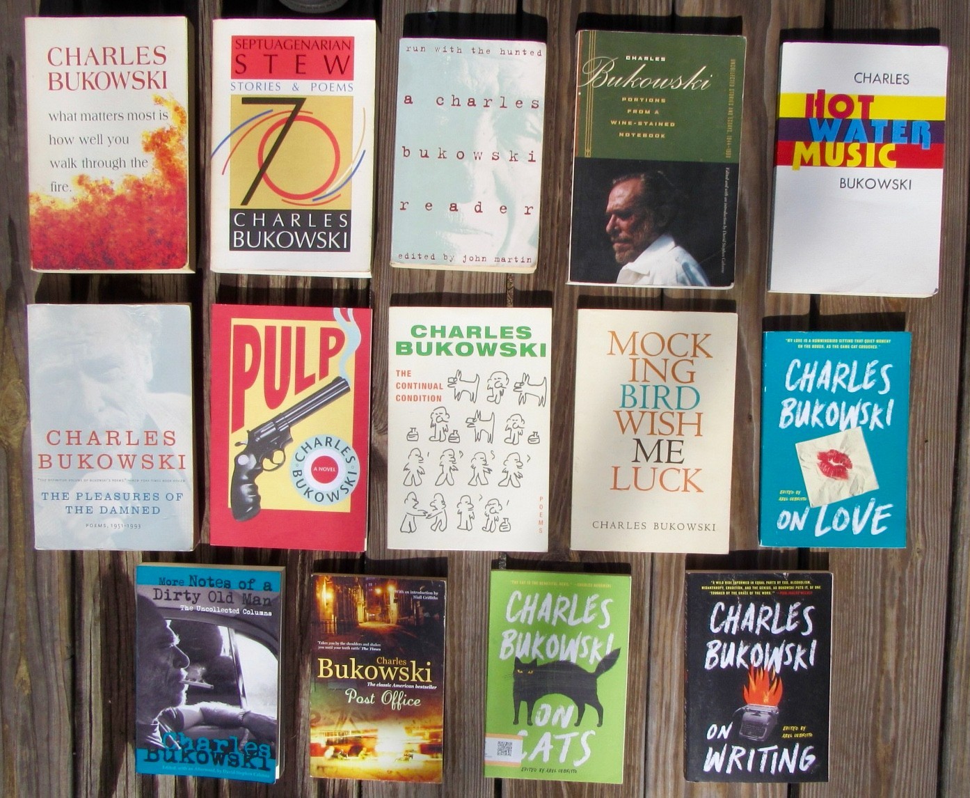 LOT OF 14 CHARLES BUKOWSKI - 8 ARE POETRY BOOKS  Good Condition Paperback