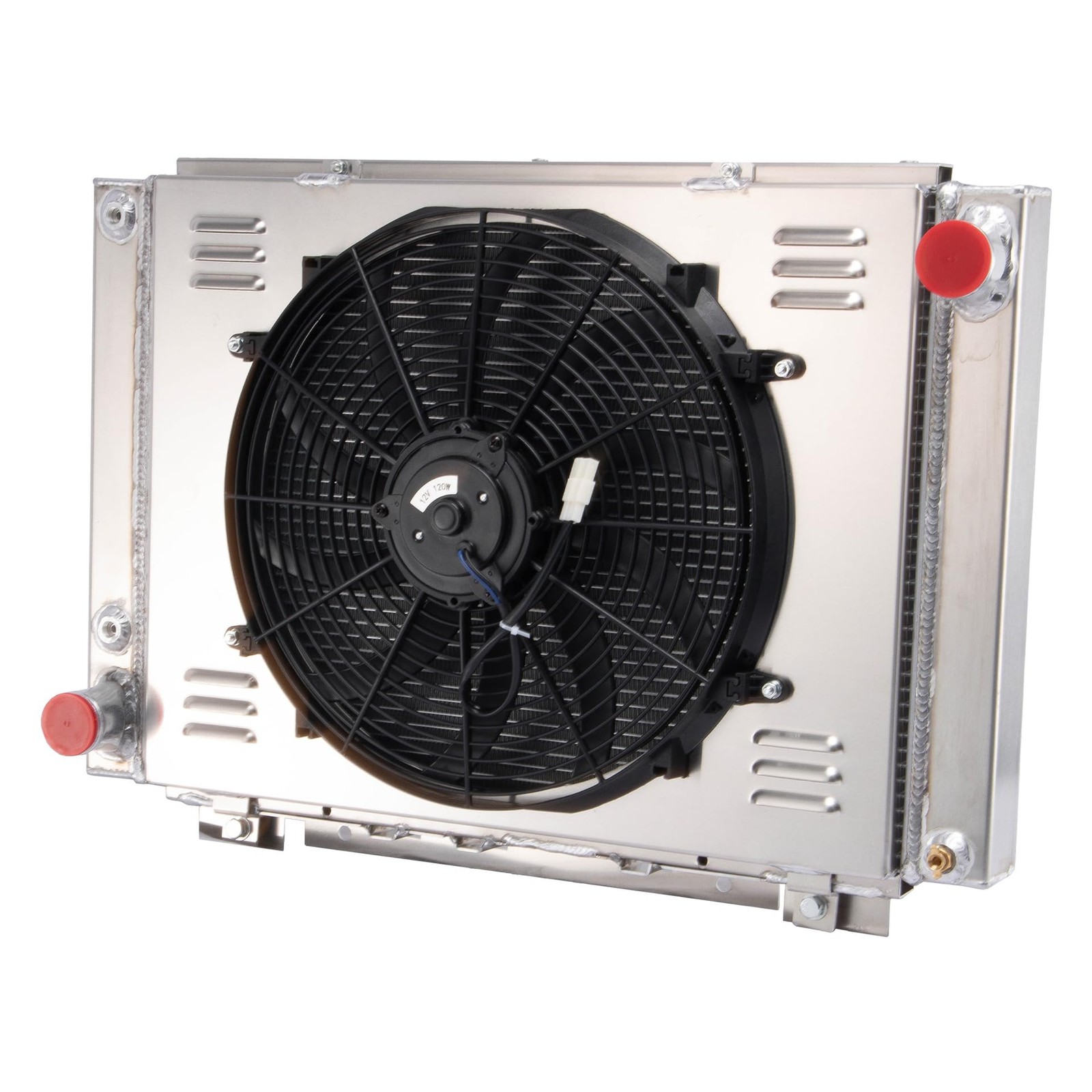 CC64TB Aluminum Radiator for Ford Thunderbird T Bird 1961-1966 3 Row Shroud Fan