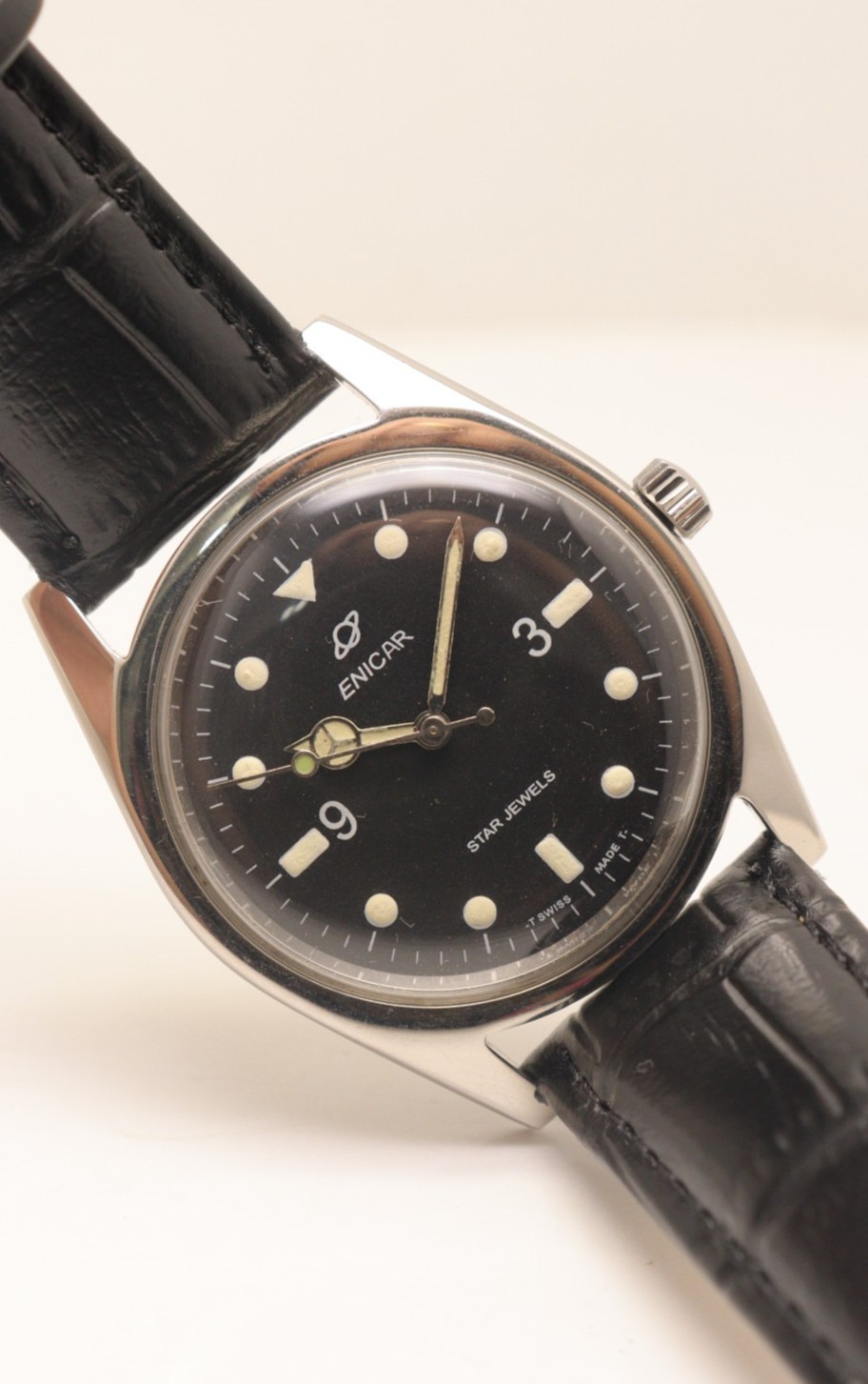 Vintage Enicar Star Jewels Manual Winding Swiss Men's Watch. | Free USA Shipping