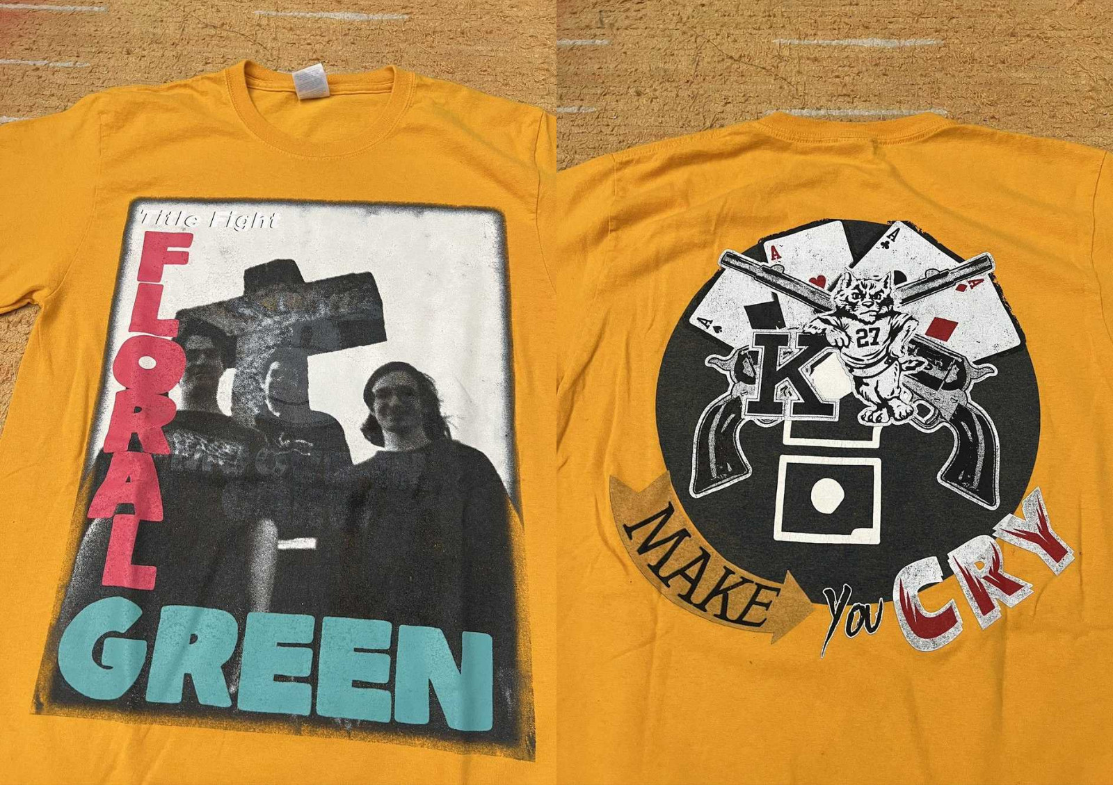 Vintage 2010’s Title Fight Floral Green Hardcore rare tshirt LI124