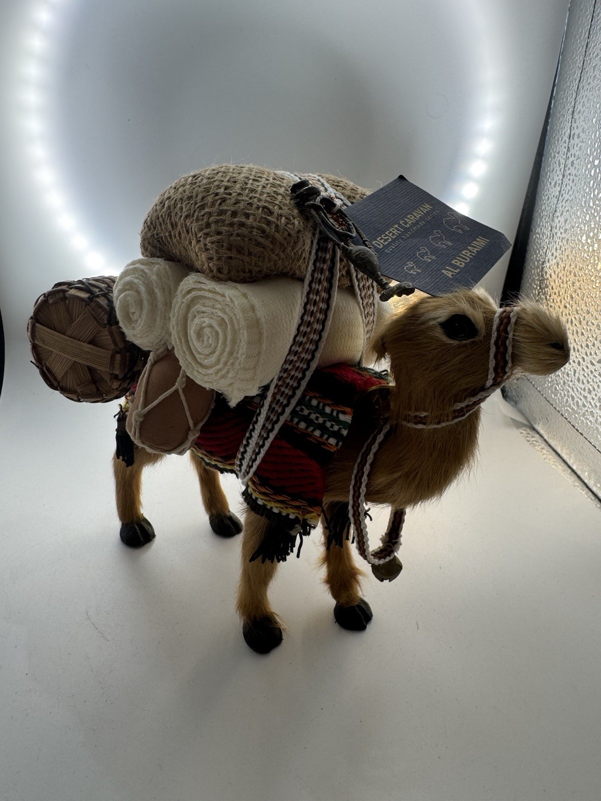 Handmade Wadi Camel Dubai Souvenir Figurine From Articial Fur