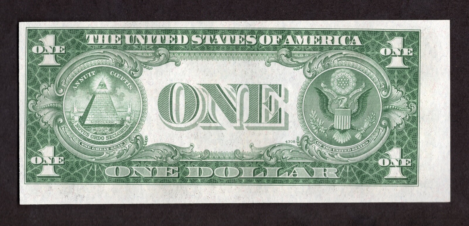 1935C $1 Silver Certificate Front to Back Off-Set Print Error - Uncirculated 1935C $1 Silver Certificate Front to Back Off-Set Print Error - Uncirculated