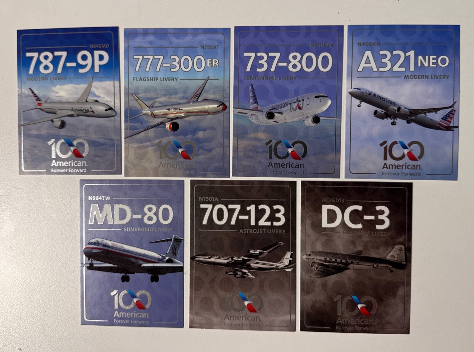 American Airlines (AA) Trading Cards Mint Condition 100 Years Anniversary Set American Airlines (AA) Trading Cards Mint Condition 100 Years Anniversary Set