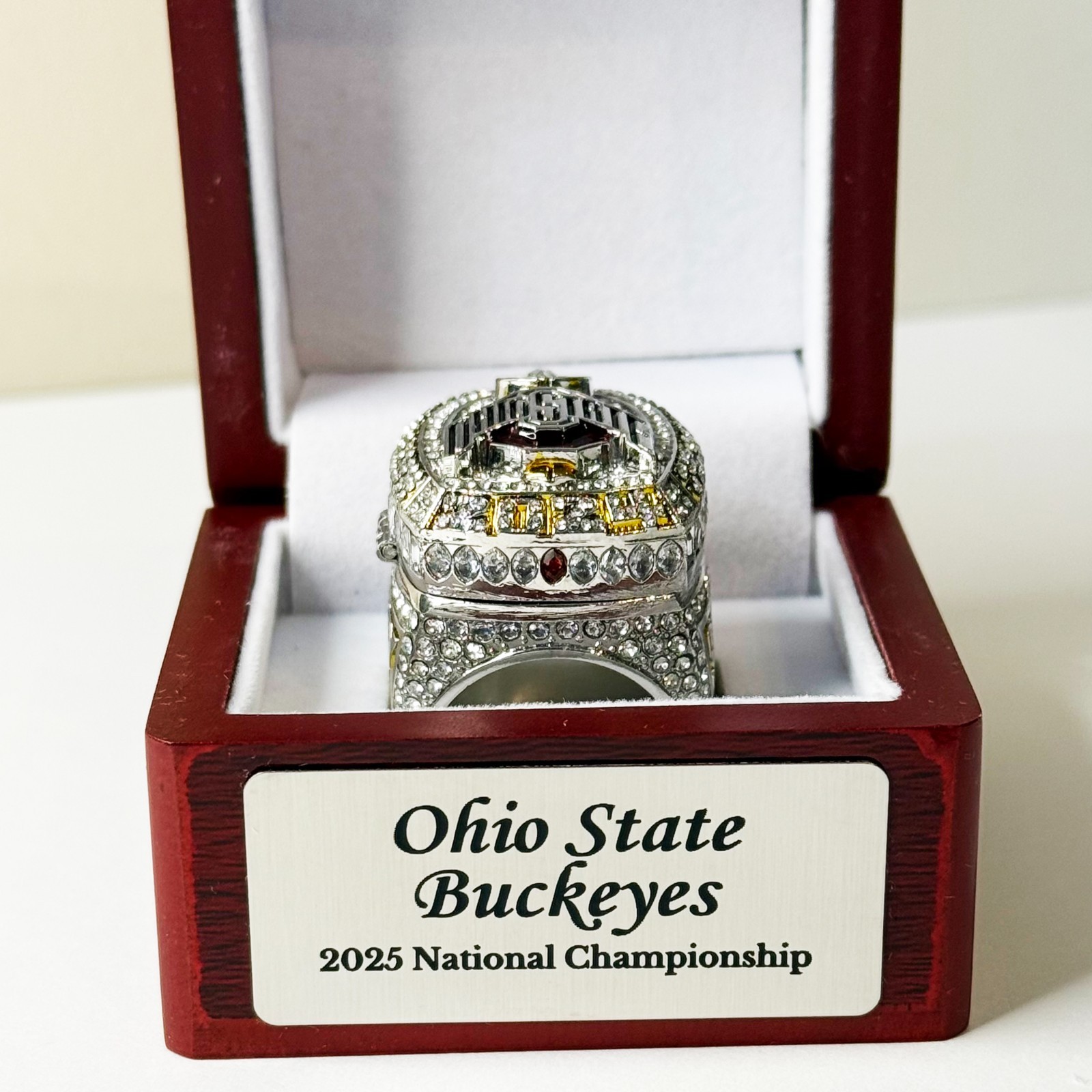 OHIO STATE BUCKEYES 2025 CFP NATIONAL CHAMPIONSHIP RING REPLICA | SIZE 11 | BOX