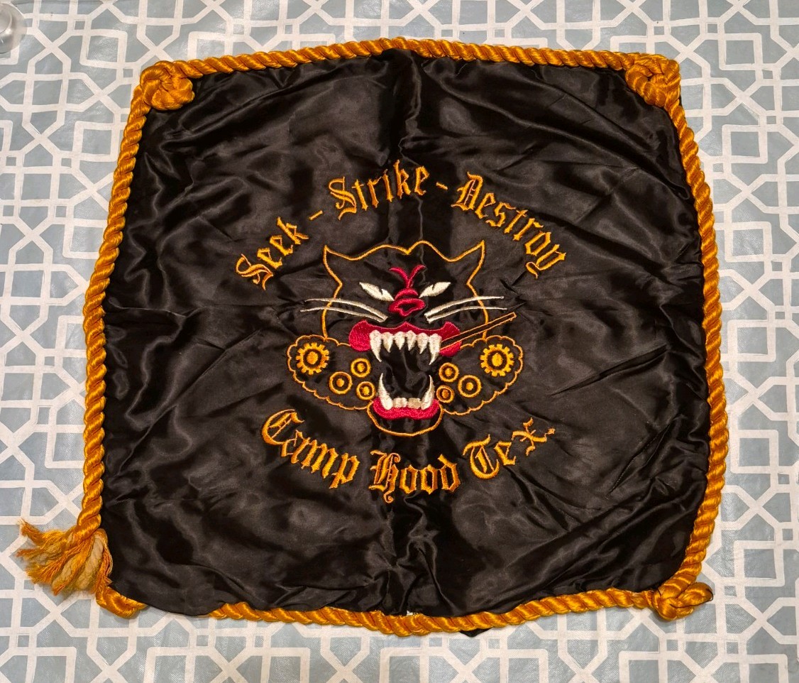 WW2 US Army Fort Hood Tank Destroyer Embroidered Pillow Sham WW2 US Army Fort Hood Tank Destroyer Embroidered Pillow Sham