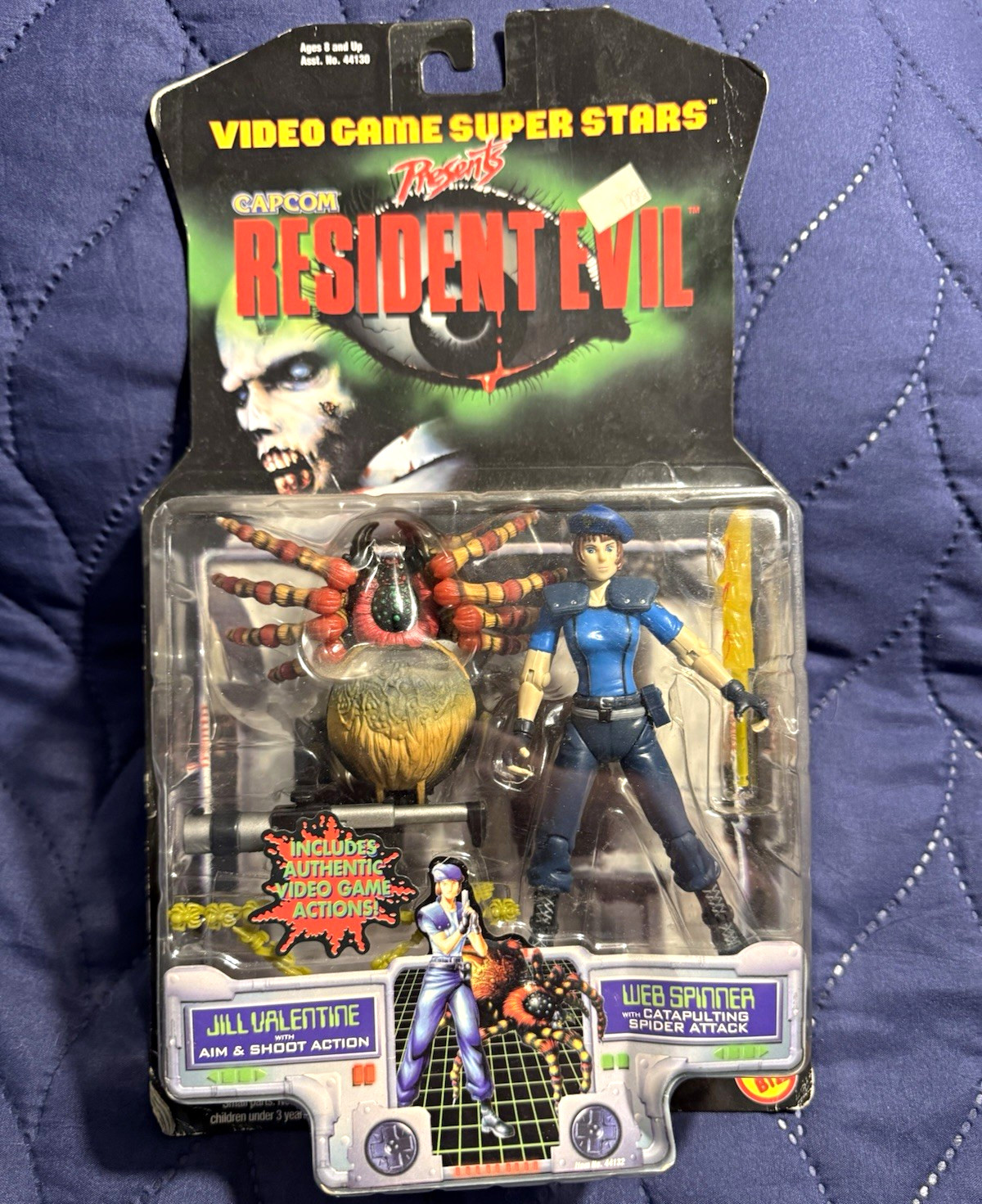 Vintage 1998 Toy Biz Resident Evil Jill Valentine & Web Spinner Figure Set