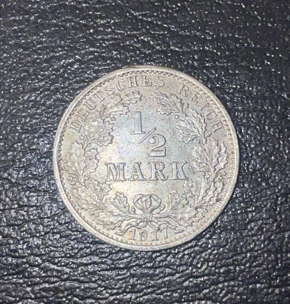 1917-G 1/2 Half Mark Silver