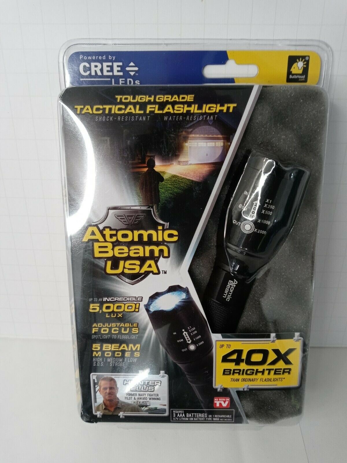 You Get 2 Atomic Beam Flashlight New: un-opened in original packaging You Get 2 Atomic Beam Flashlight New: un-opened in original packaging