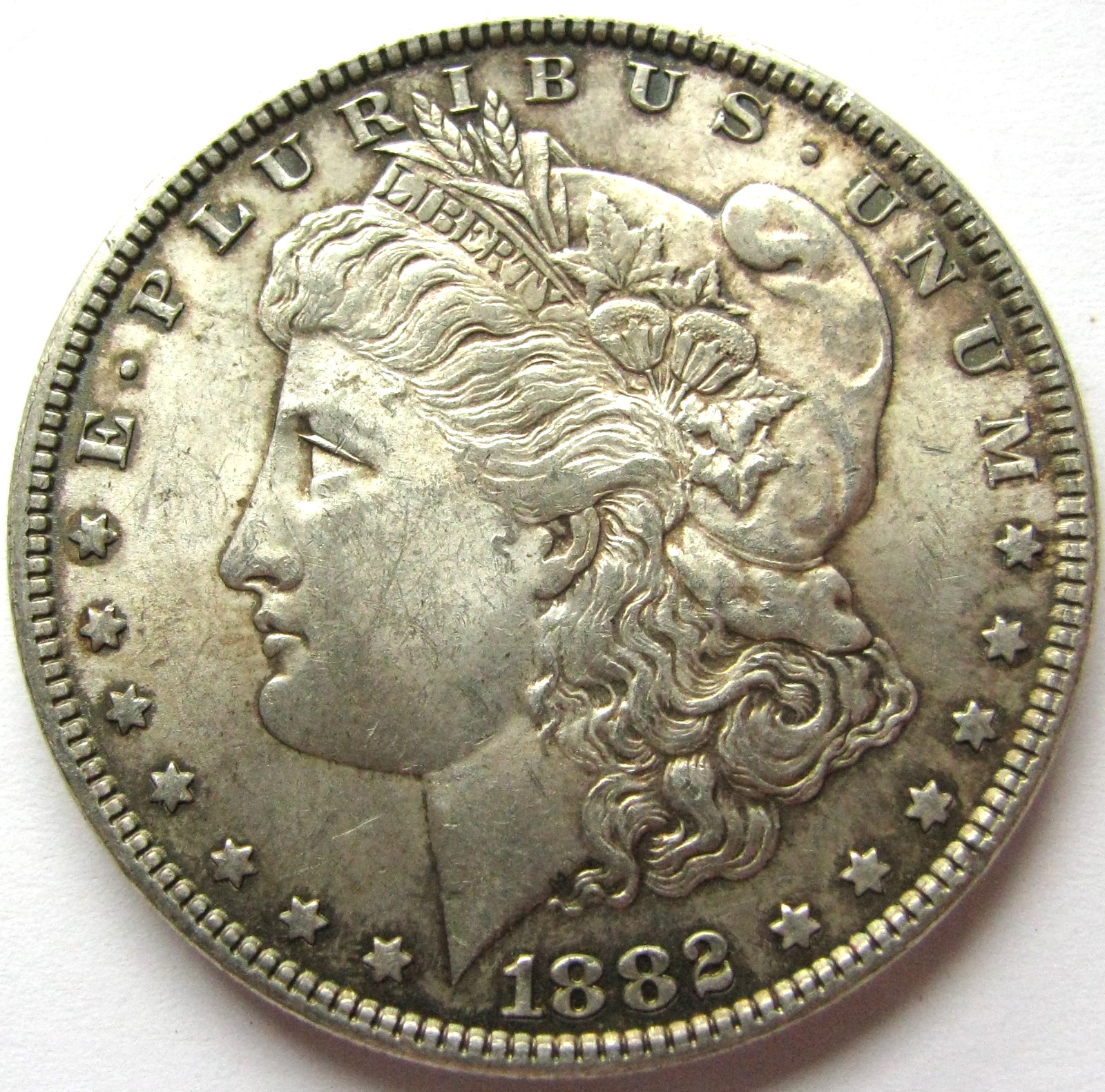 1882 Morgan Dollar, U.S. Silver Dollar, 90% Fine