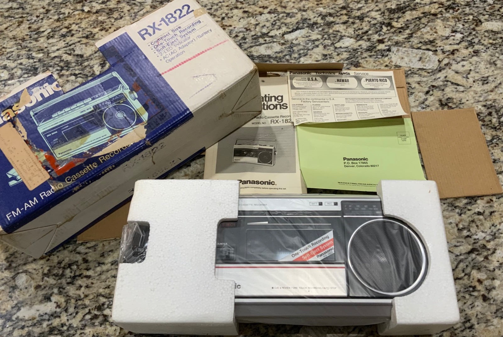 Panasonic RX-1822 FM-AM Radio Cassette Recorder Mini Boombox 1985 Brand New Rare Panasonic RX-1822 FM-AM Radio Cassette Recorder Mini Boombox 1985 Brand New Rare